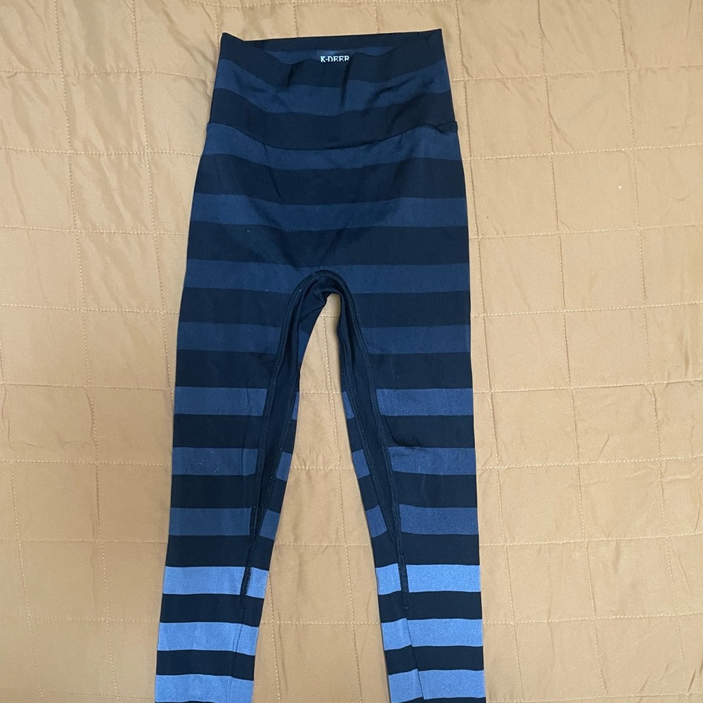 K-DEER Girls Gradinat Striped Leggings